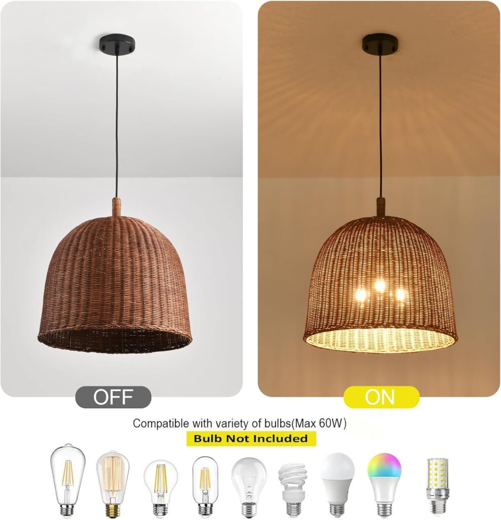 Farmhouse Woven Pendant Lights