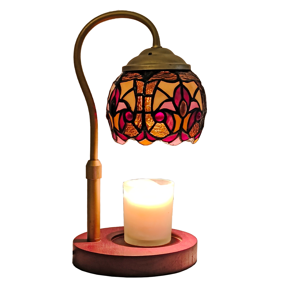 Traditional Baroque Tiffany Candle Warmer Lamps