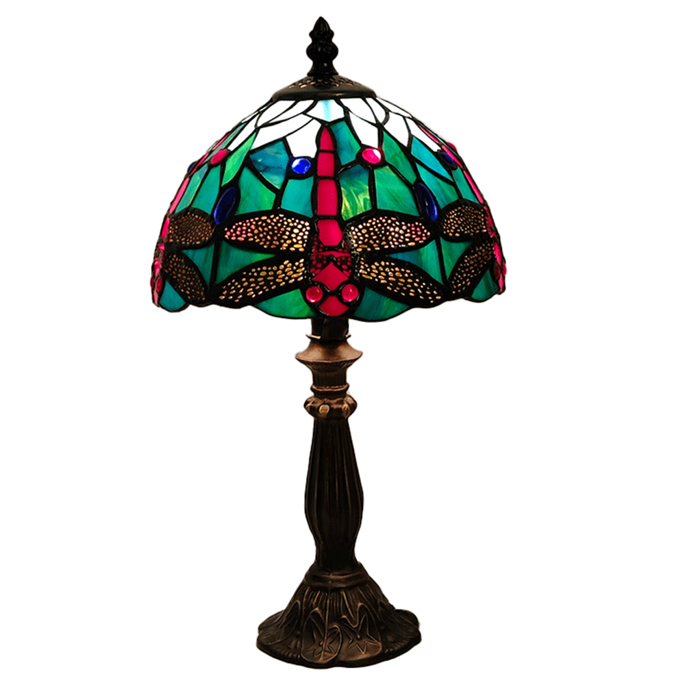 Tiffany Dragonfly Stained Glass Table Lamp