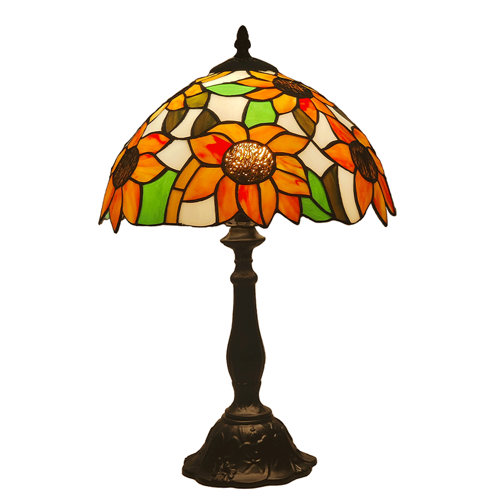 Tiffany Sunflower Stained Glass Table Lamps