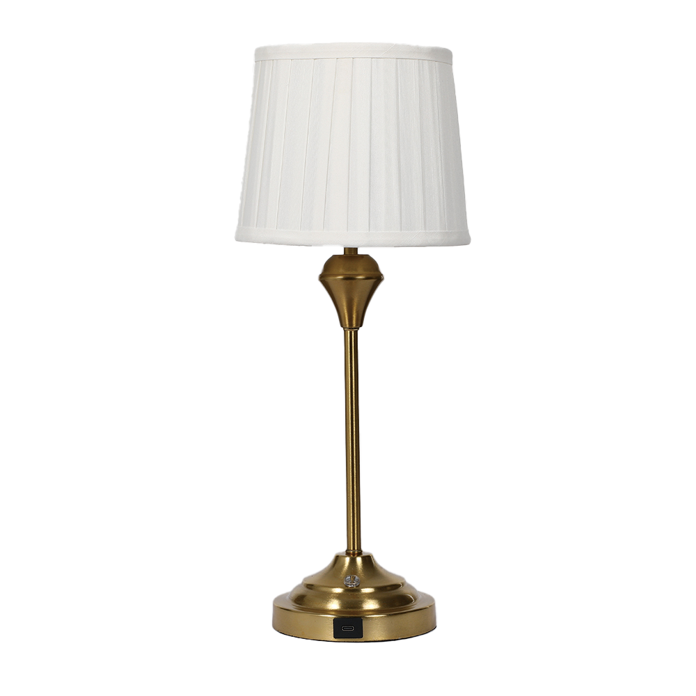 Cordless Table Lamp with Fabric Shade