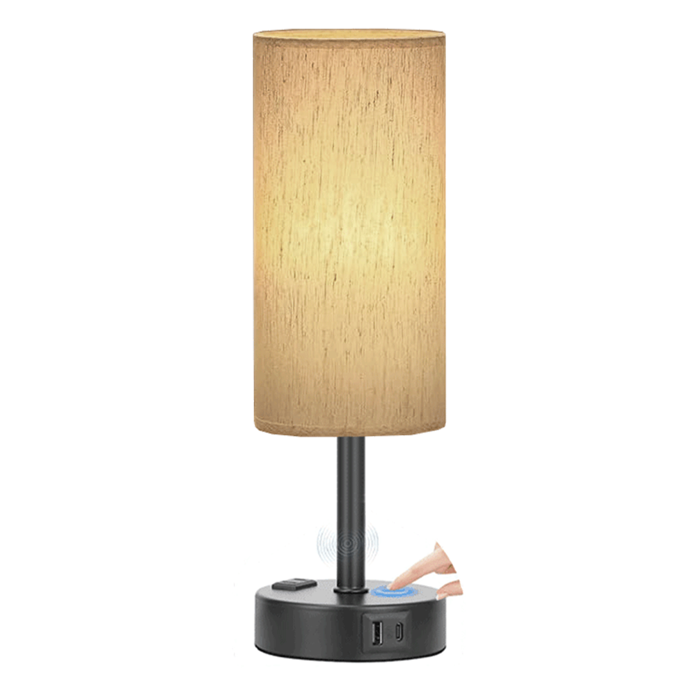 Modern Table Lamp with Touch Dimmer Switch and USB Charging – Home Decor