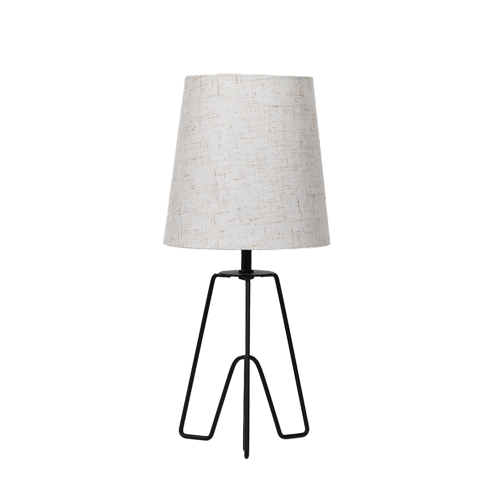 Modern Wire Frame Table Lamp with Linen Shade