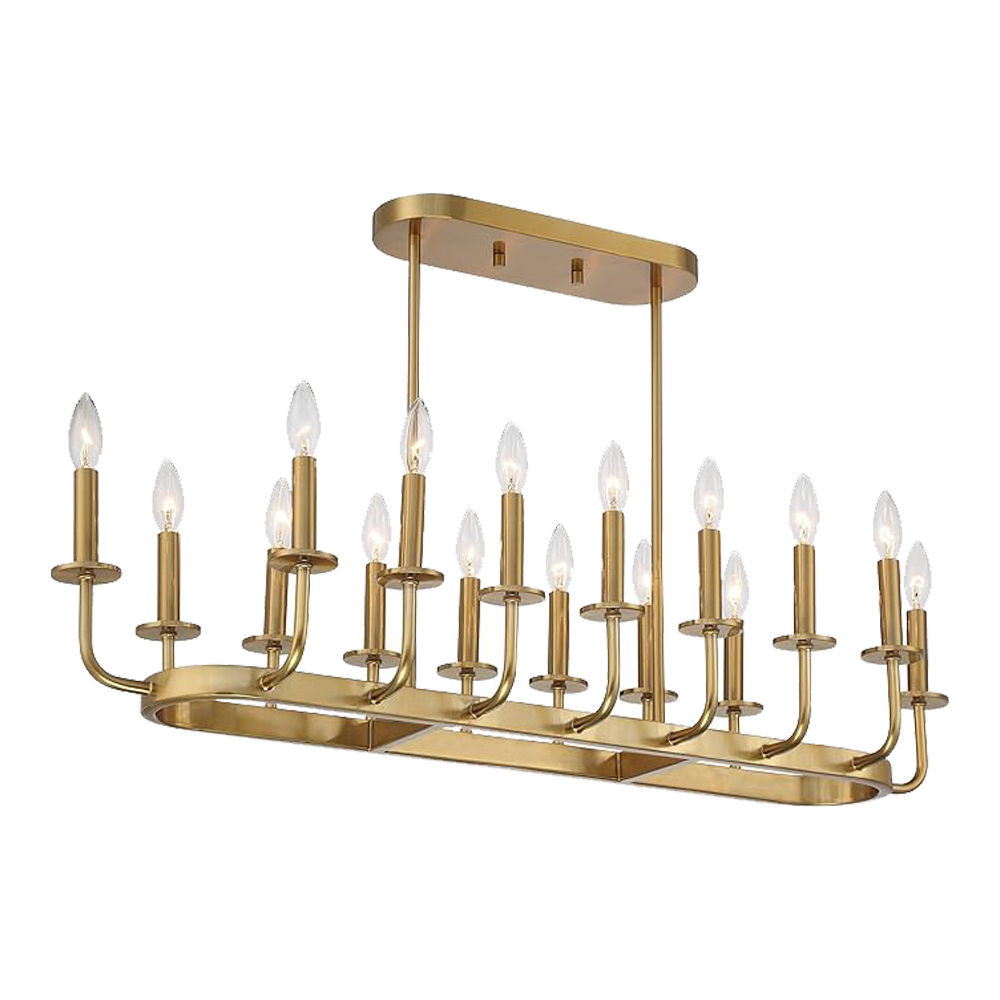 Rustic Gold Linear Chandelier