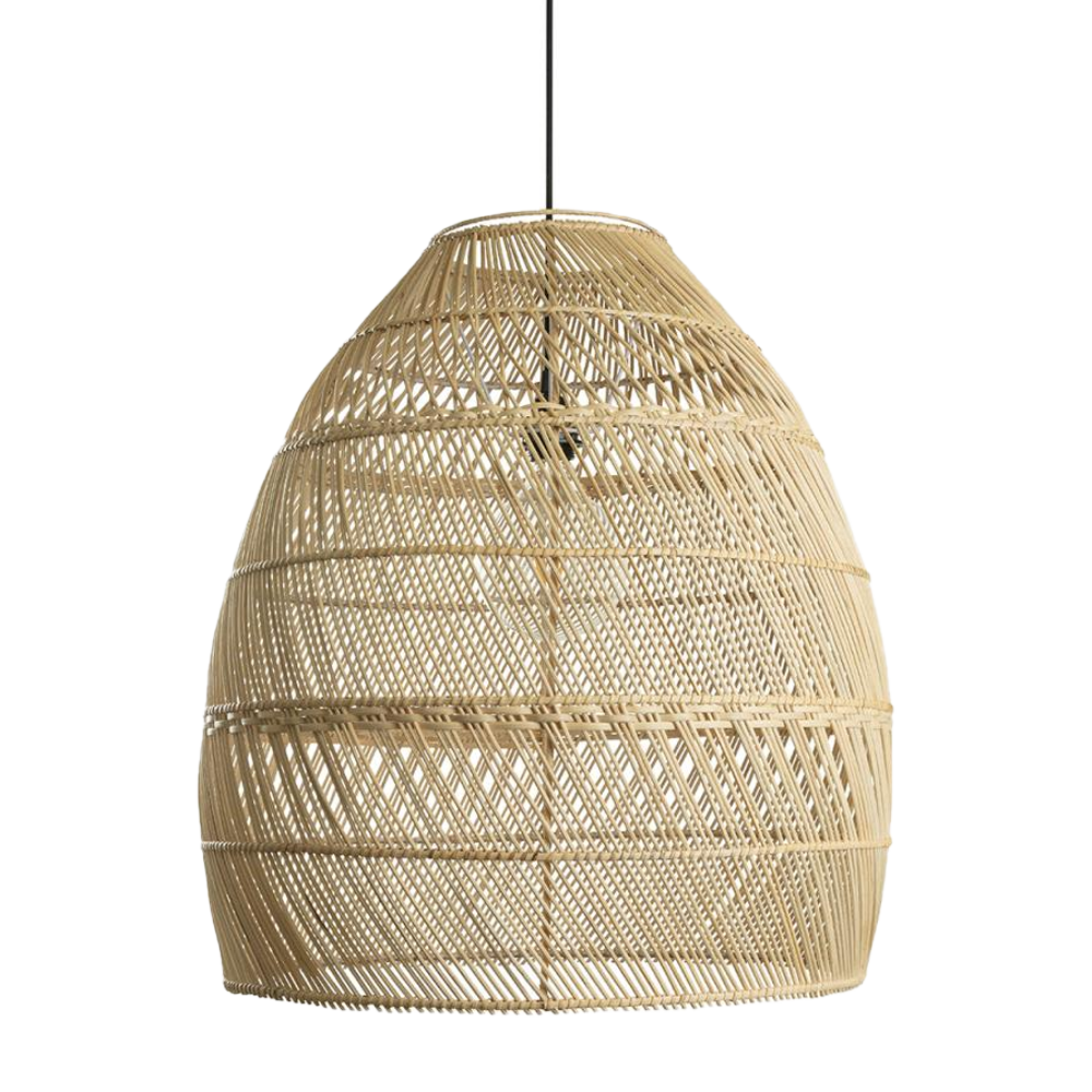 Bamboo Natural Rattan Pendant Light Boho Wicker Chandelier