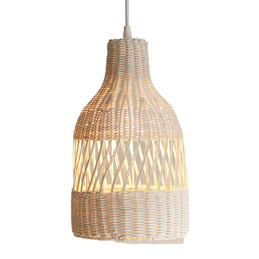 Rattan Basket Chandelier Boho Handmade Woven Oval Wicker