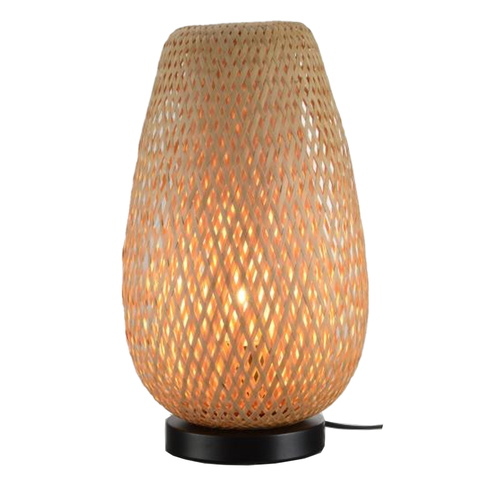 Vintage Wicker Bamboo Woven Rattan Table Lights