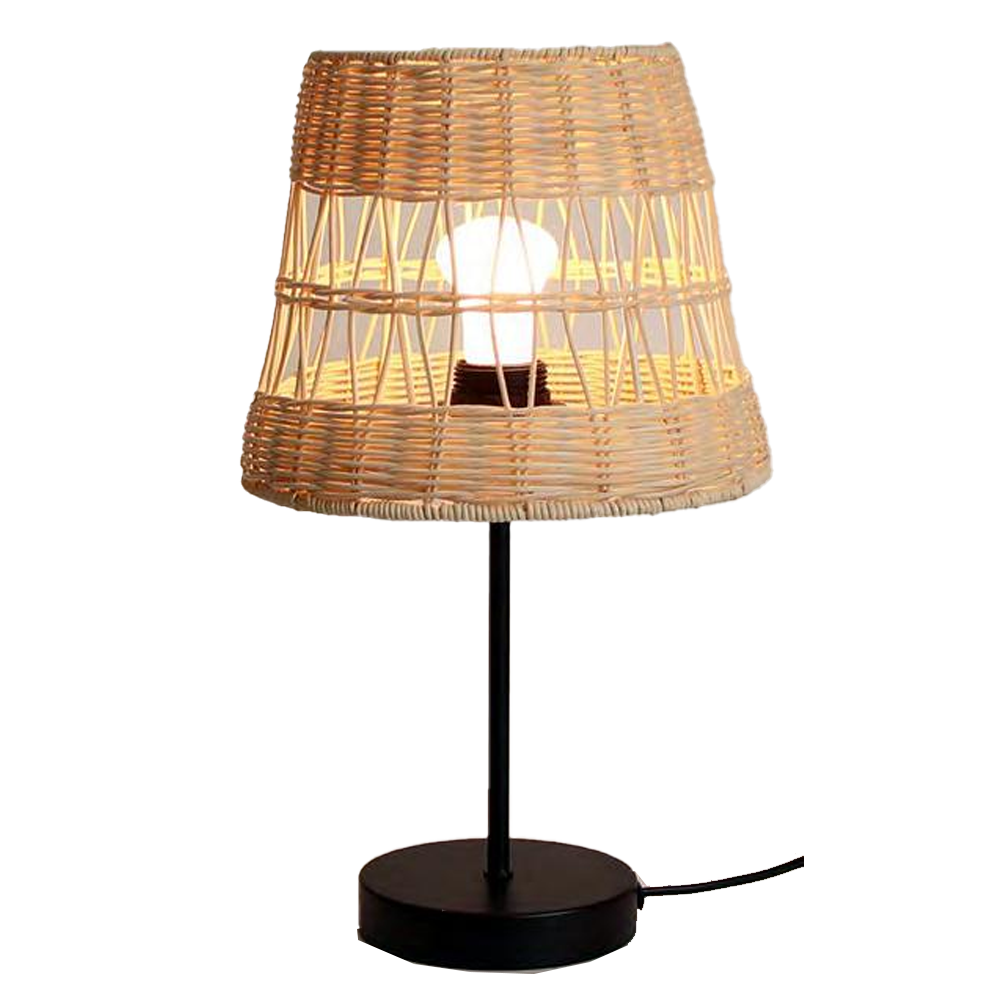 Handwoven Rattan Shades Table Lamps
