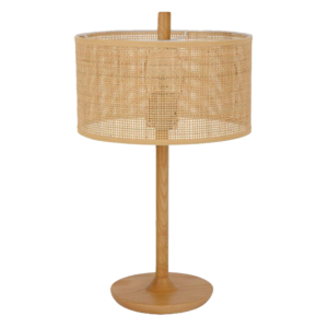 Mid Century Table Lamps with Fabric Lampshade