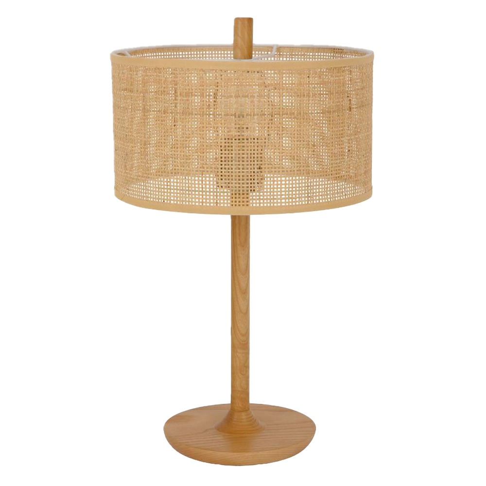 Mid Century Table Lamps with Fabric Lampshade