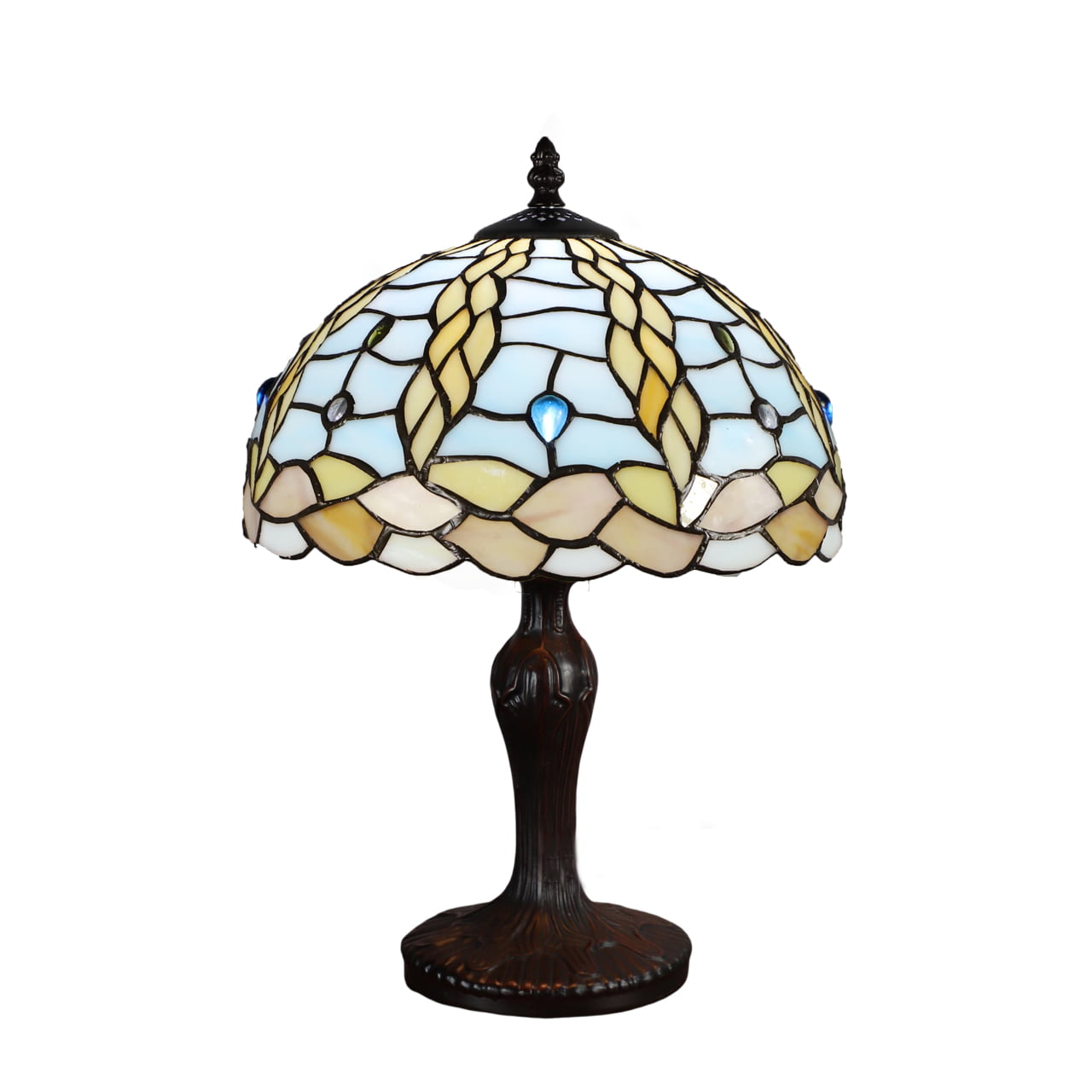 Tiffany-Style Dragonfly Stained Glass Table Lamp - Decorative Lighting
