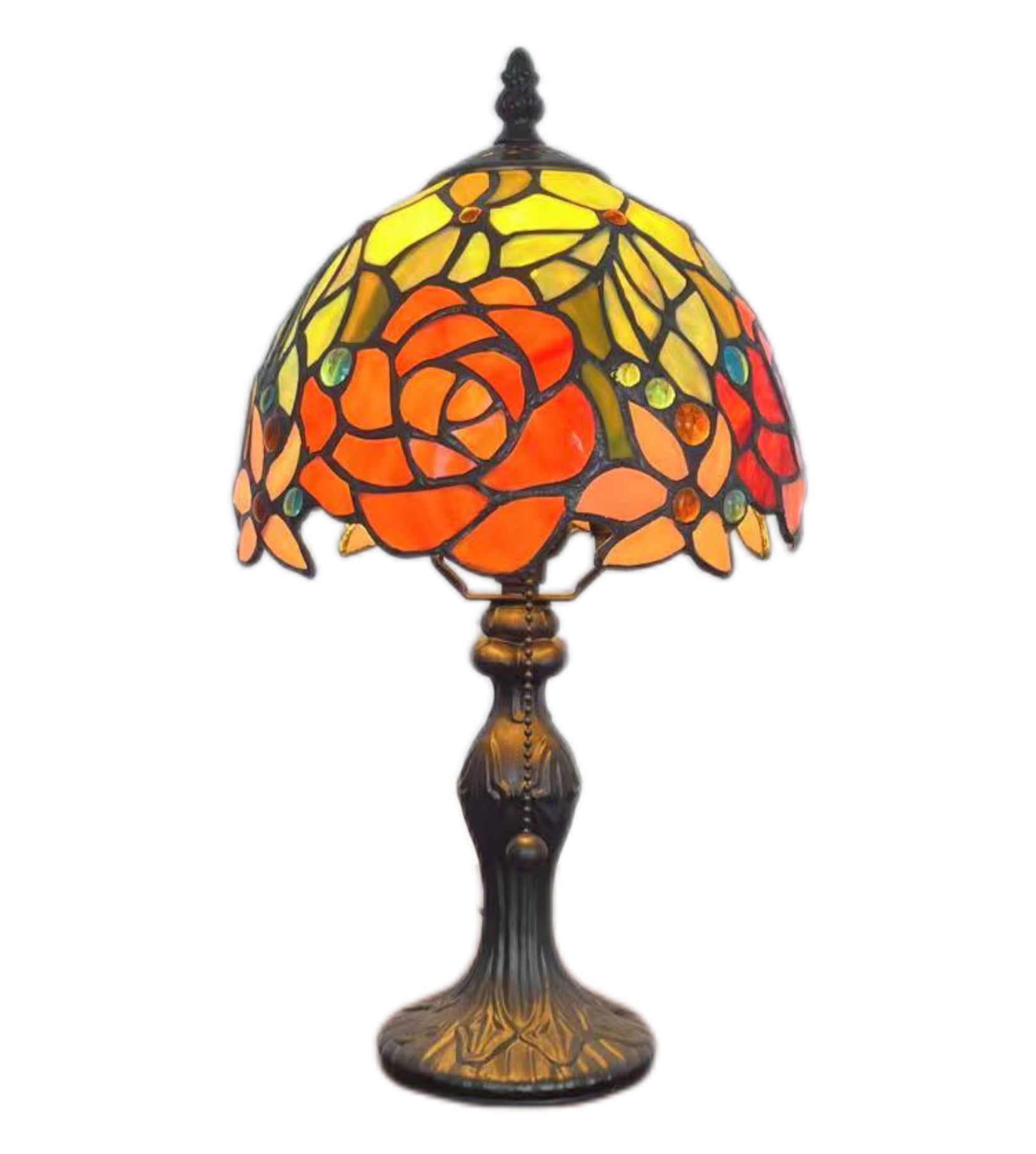 Tiffany-Style Dragonfly Stained Glass Table Lamp - Decorative Lighting