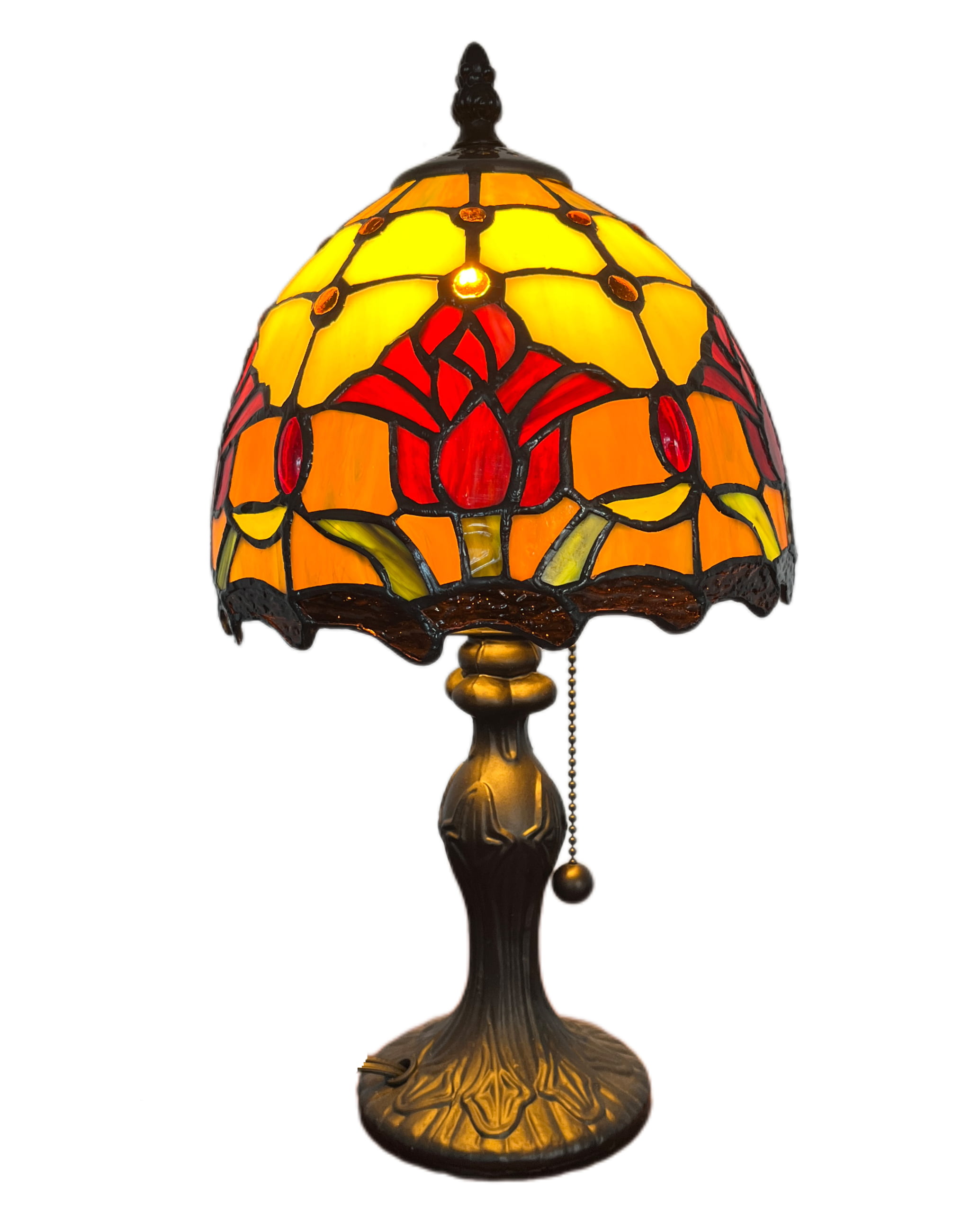 Tiffany-Style Dragonfly Stained Glass Table Lamp - Decorative Lighting