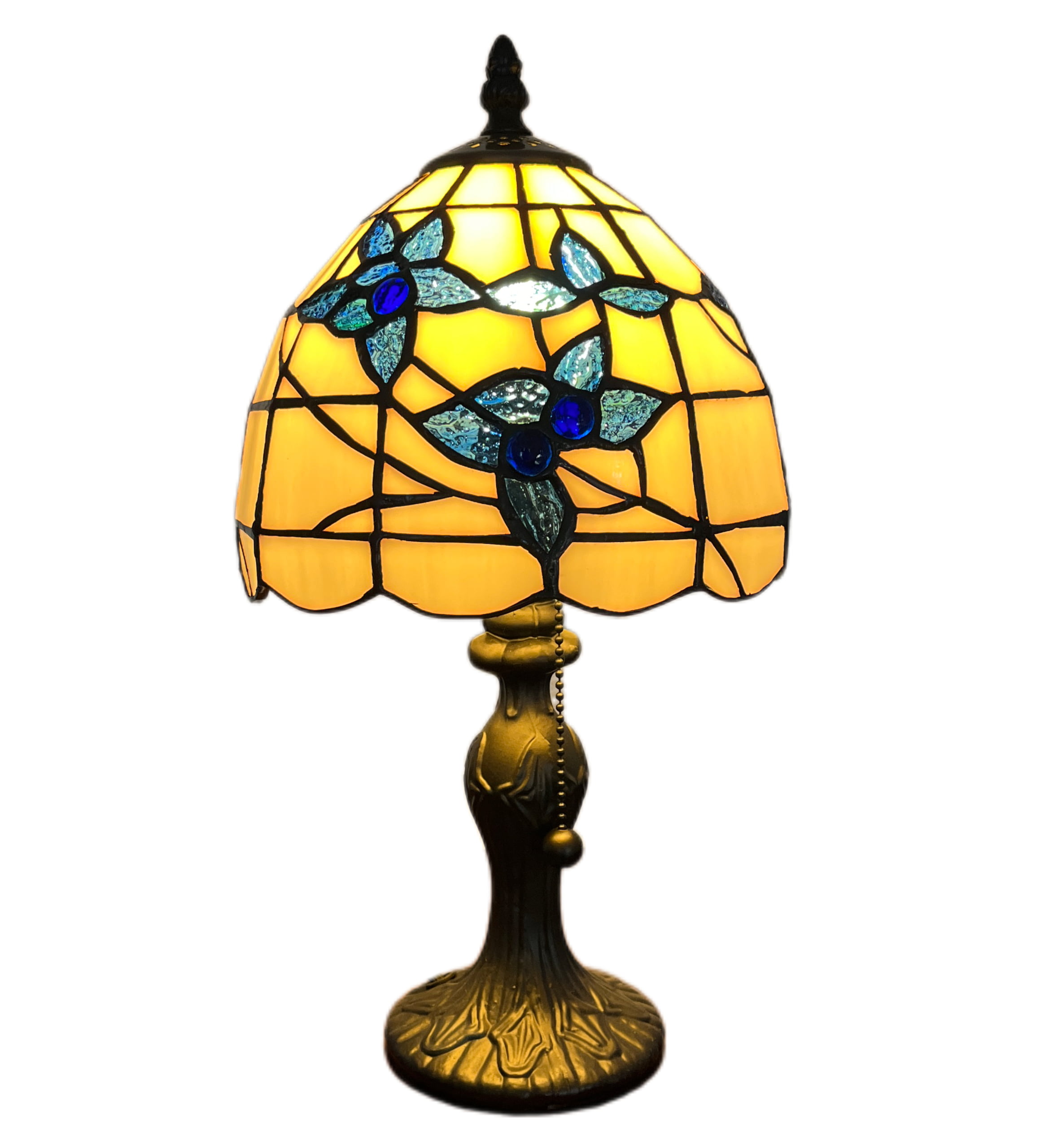Tiffany-Style Dragonfly Stained Glass Table Lamp - Decorative Lighting